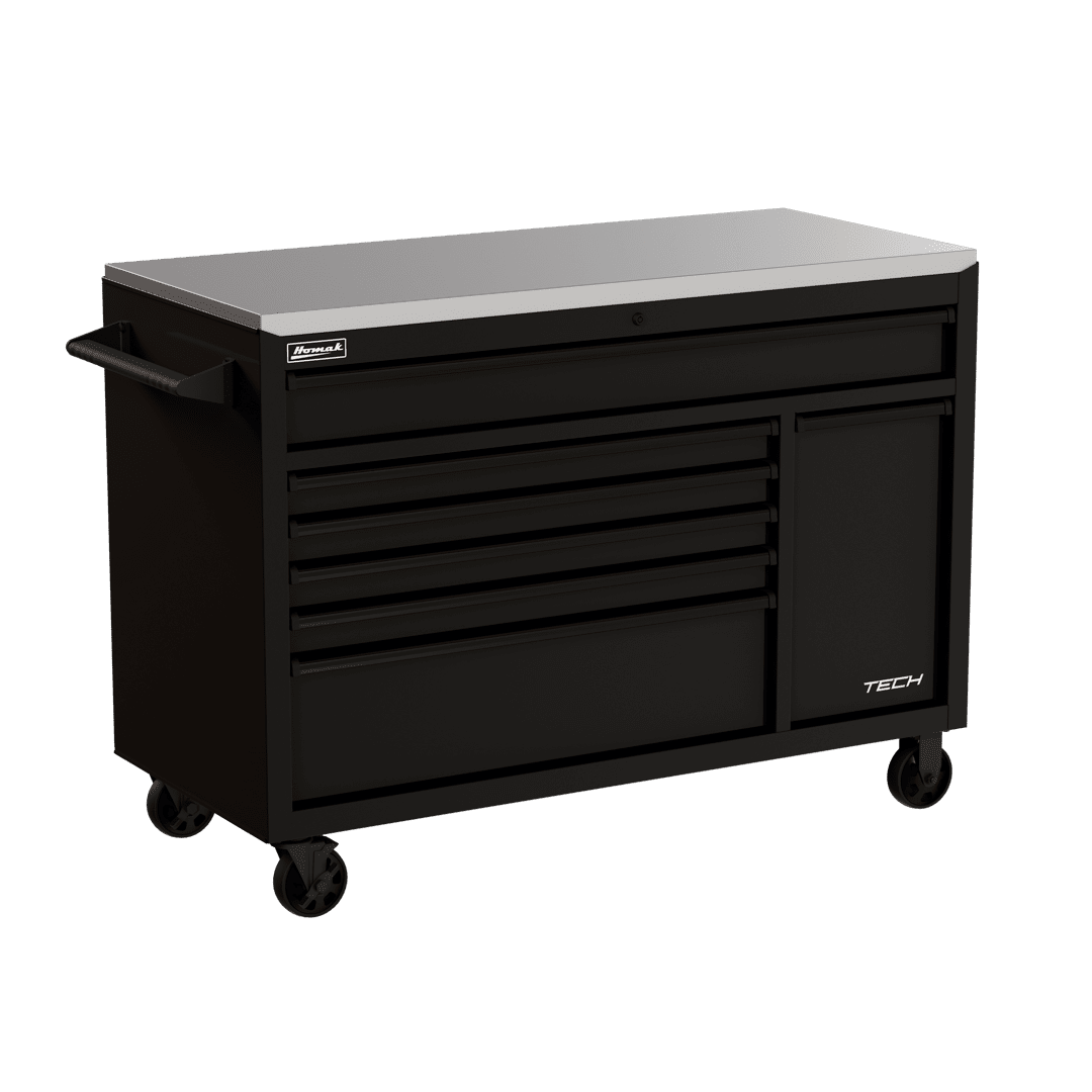 54″ TECH Roller Cabinet with Stainless Steel Top from Homak