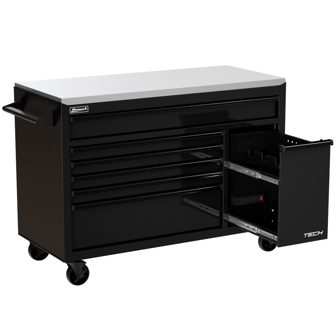 54″ TECH Roller Cabinet with Stainless Steel Top from Homak