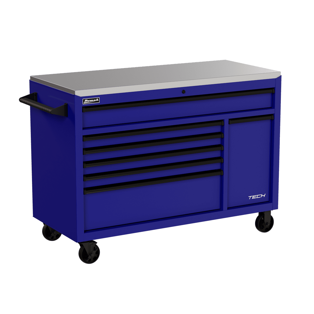 54″ TECH Roller Cabinet with Stainless Steel Top from Homak