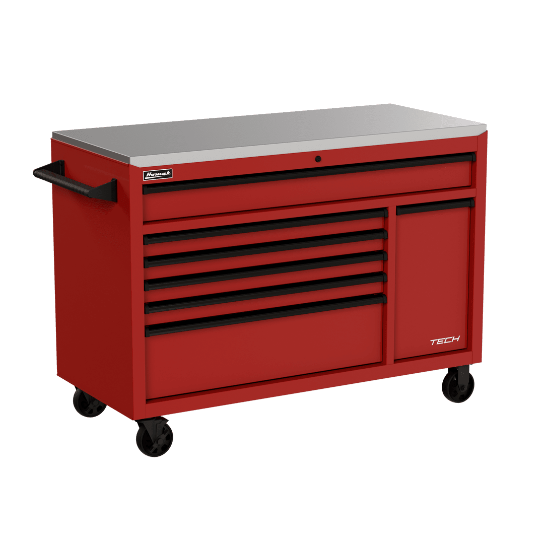 54″ TECH Roller Cabinet with Stainless Steel Top from Homak