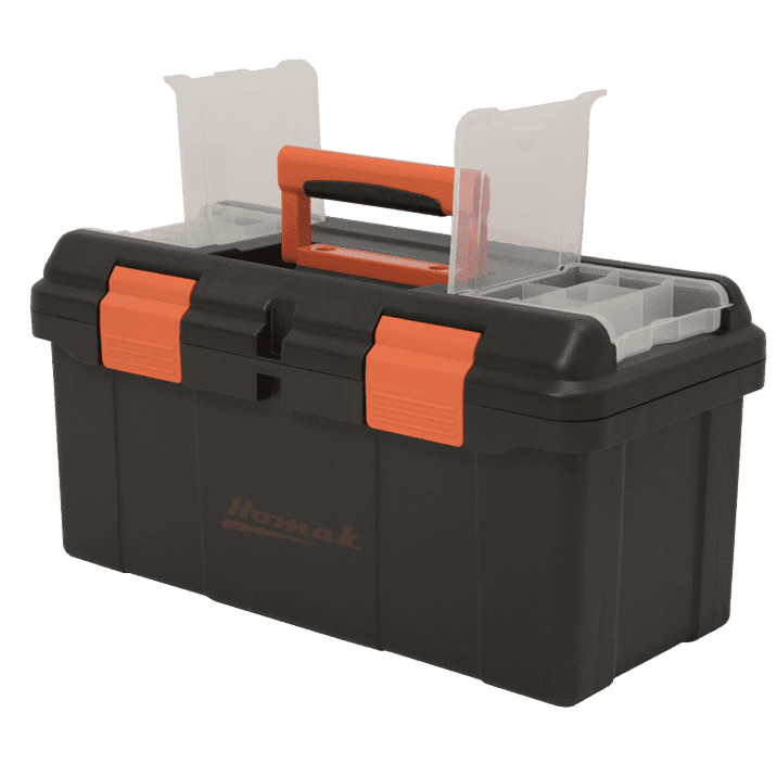 23″ Black Plastic Toolbox with Beveled Lid 23″ Black Plastic Toolbox with Beveled Lid Hand Carry 3