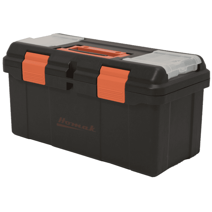 23″ Black Plastic Toolbox with Beveled Lid 23″ Black Plastic Toolbox with Beveled Lid Hand Carry 2