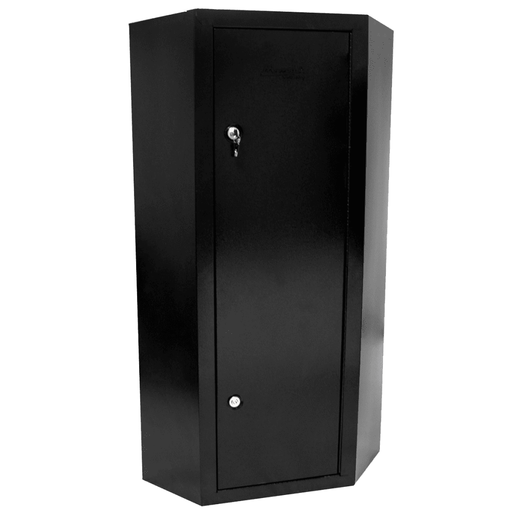 Homak Corner Gun Cabinet for 10 Guns Homak Corner Gun Cabinet for 10 Guns Free Shipping First Watch Safe and Box 2