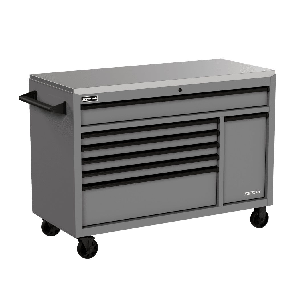 54″ TECH Roller Cabinet with Stainless Steel Top from Homak