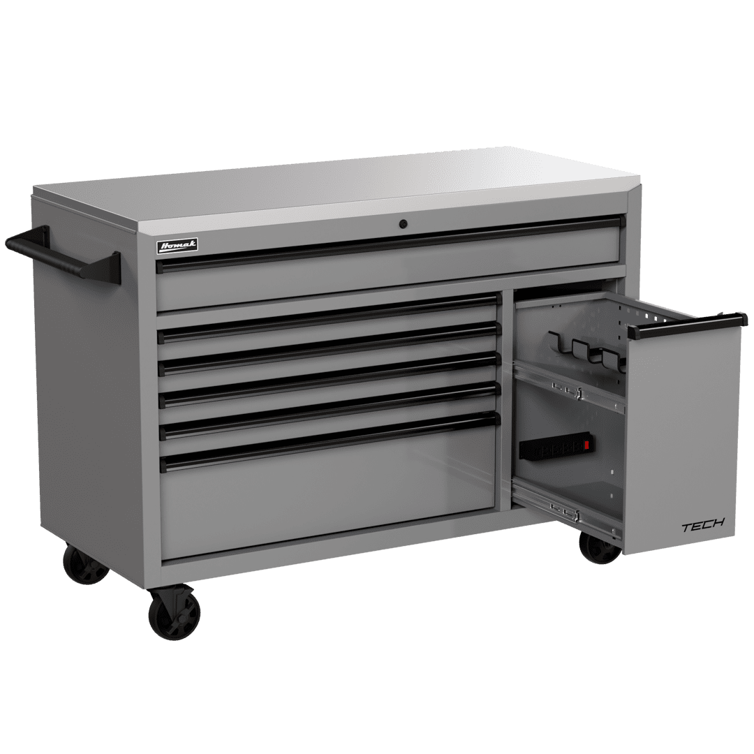 ハーマン5 54″ TECH Roller Cabinet with Stainless Steel Top from Homak