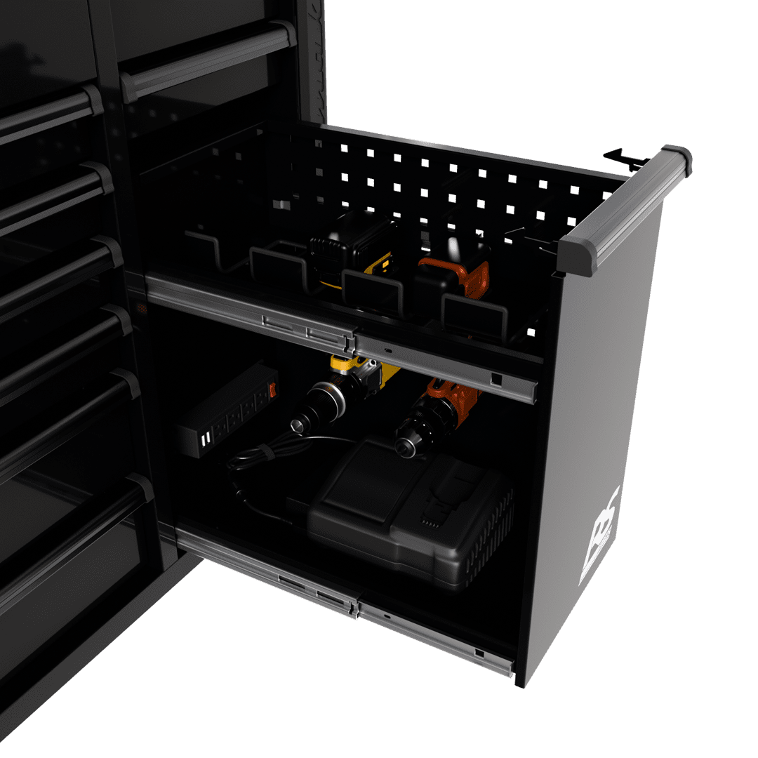 44″ RS Pro 9 Drawer Flip Top Power Service Cart w/ Workstation 44″ RS Pro 9 Drawer Flip Top Power Service Cart w/ Workstation Free Shipping RS Pro 5