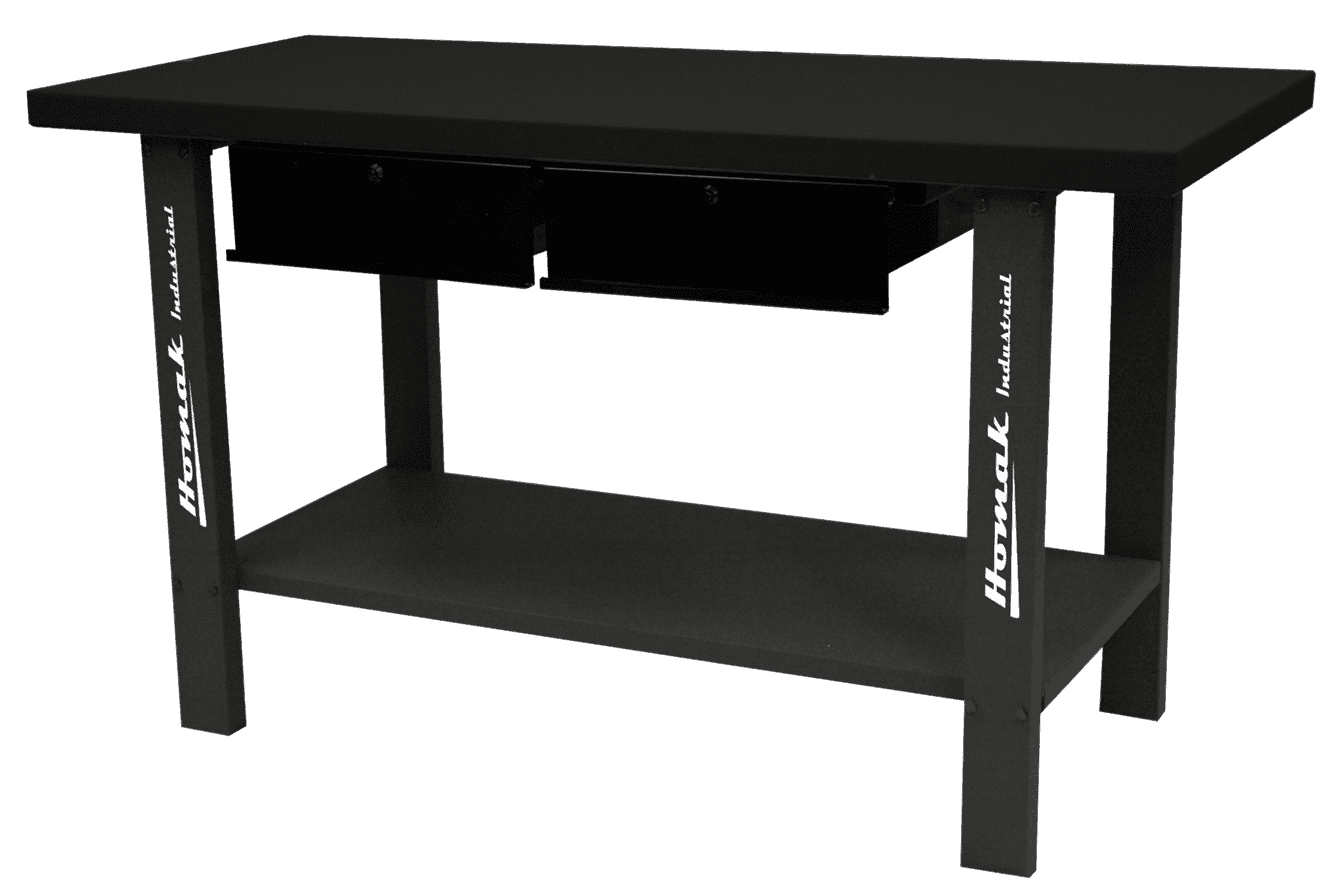 59″ Industrial Steel Workbench with 2 Drawers 59″ Industrial Steel Workbench with 2 Drawers Free Shipping Workbenches 2